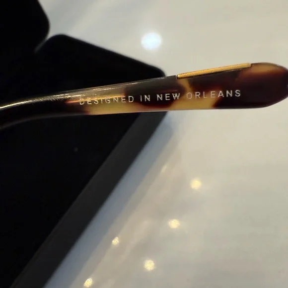 KREWE St Louis Sunglasses with Gold Frame and Pink Lenses - Picture 5 of 11